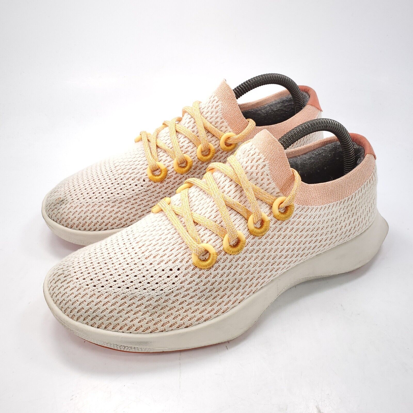 Allbirds Tree Dasher Lace Up Athletic Running Shoe Womens Size 9.5 White Orange